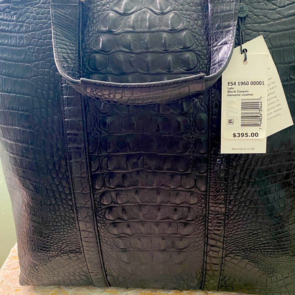 Brahmin  Lyle Tote, unisex, genuine leather.